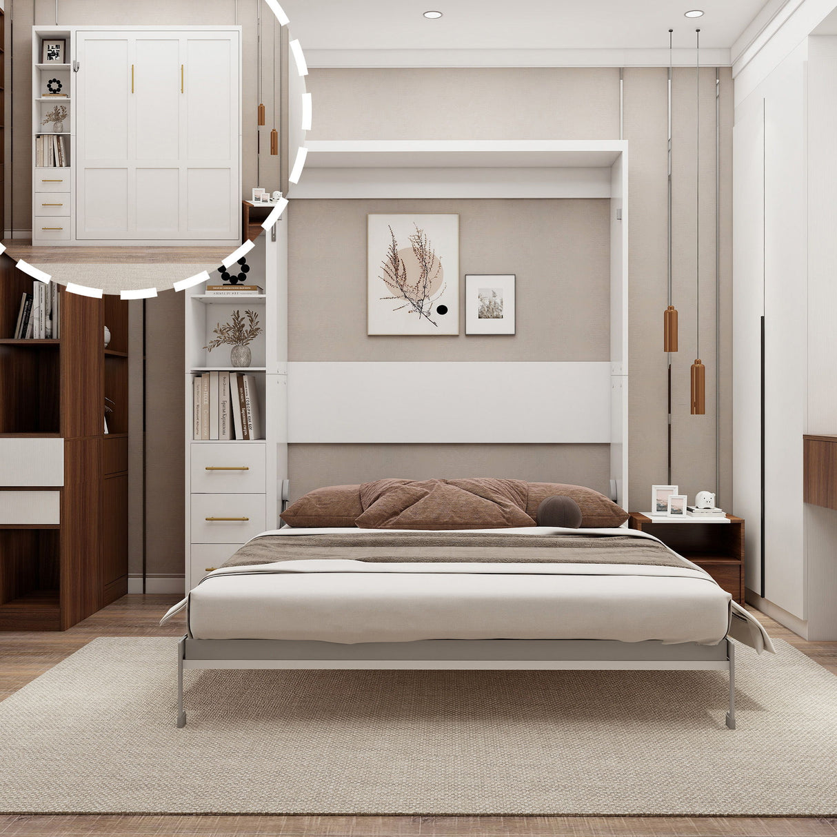 Multifunctional Vertical Murphy Wall Bed