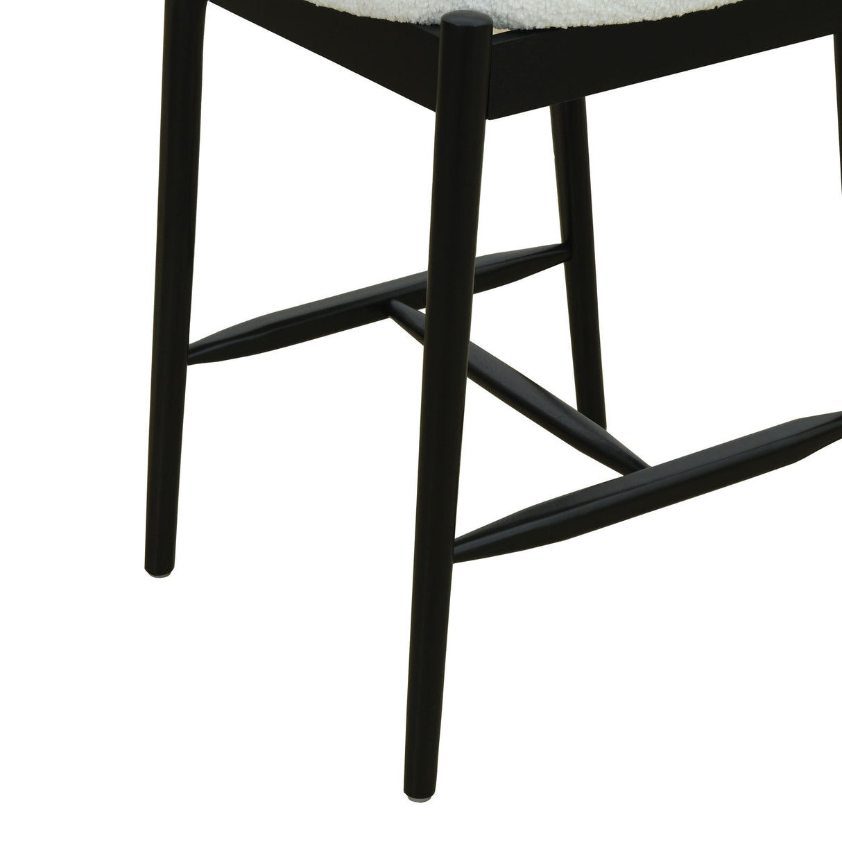 Mid Century Modern Counter Stools, Fabric Upholstered Chairs