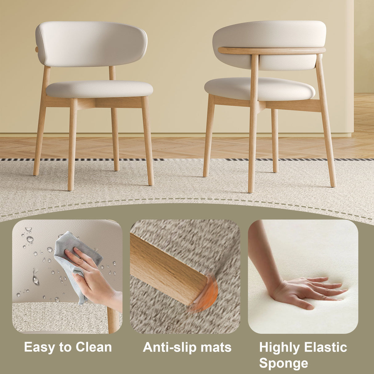 Mid-Century Modern Dining Chair (Set of 2)