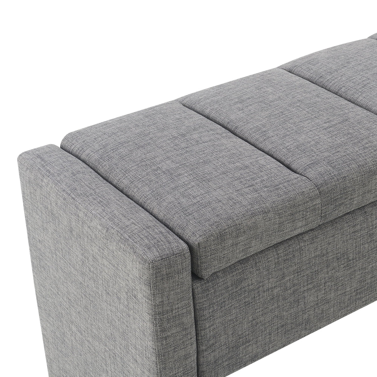 Modern Upholstered Large Bed End Bench With Storage