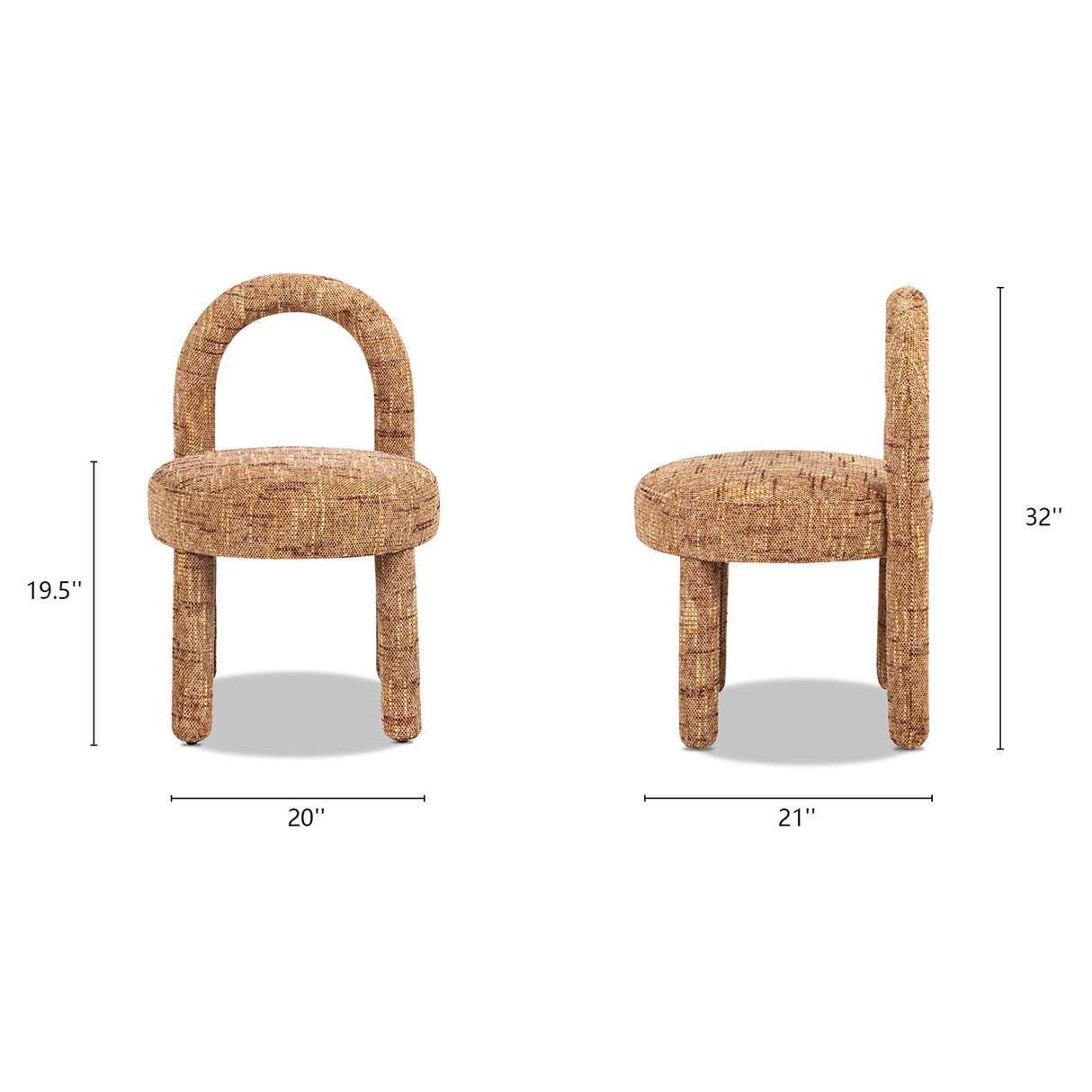 Penny - Round Arched Fully Upholstered Dining Side Chair (Set of 2)