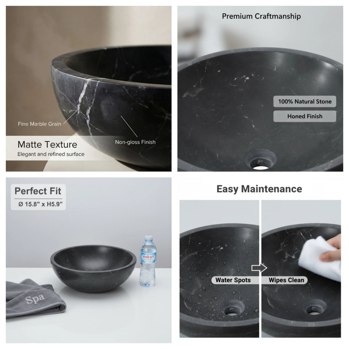 Bathroom Vessel Sink, Circular Design
