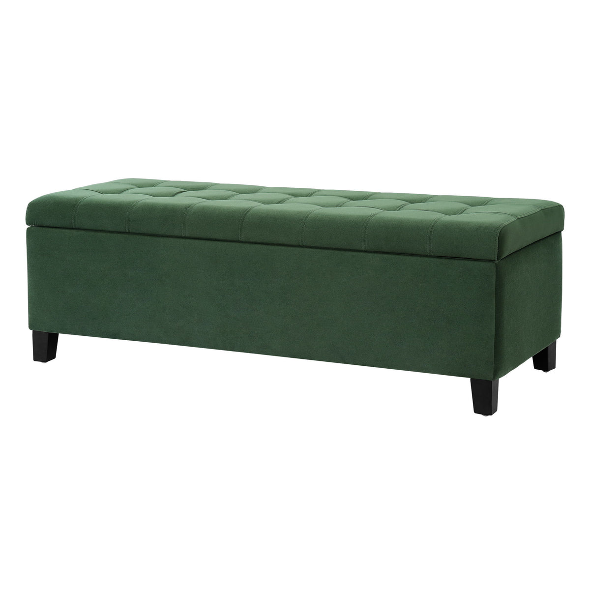 Upholstered Storage Ottoman Bench, Foot Rest For Bedroom