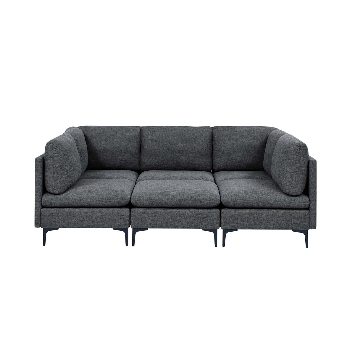 Upholstered Modular Sectional & Tall Legs