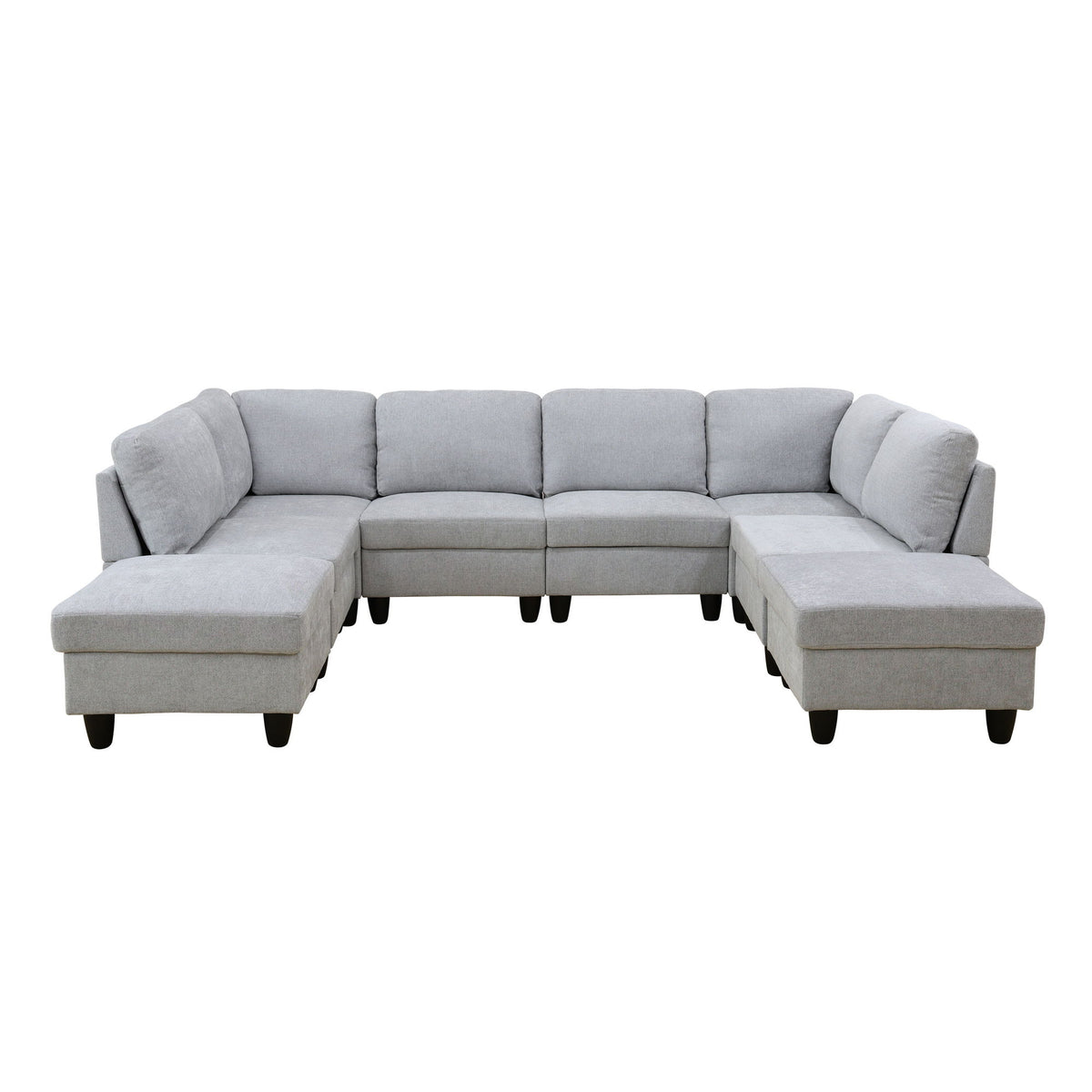 8 Piece Modular U - Shape Sectional Sofa