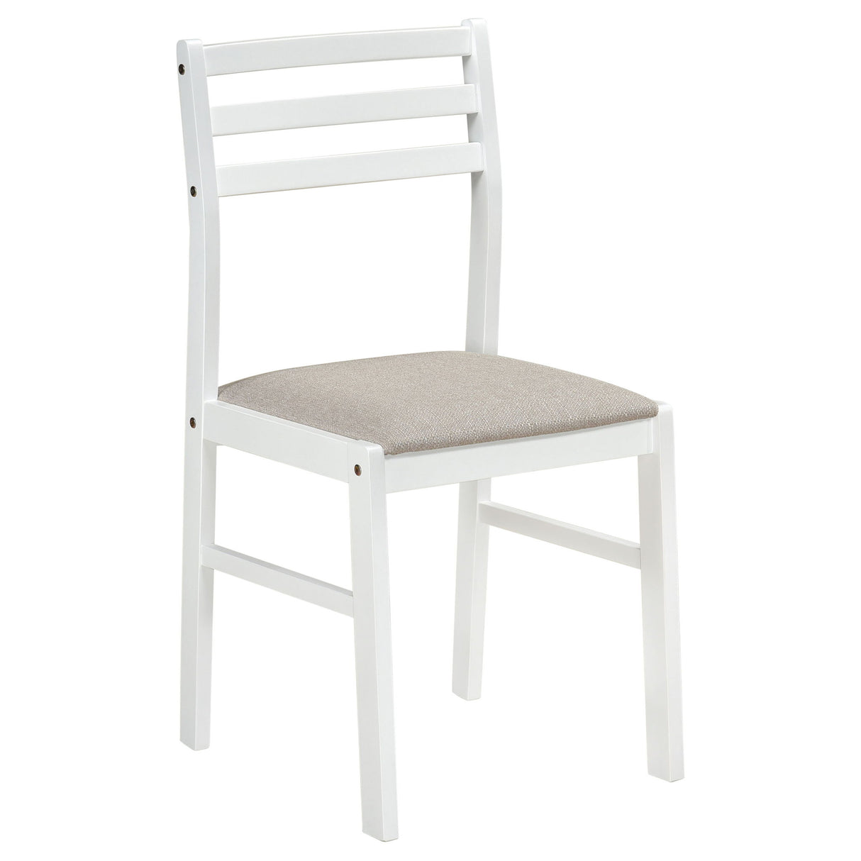 Cliff - 3 Piece Round Drop Leaf Dining Table Set With Ladderback Chairs - White