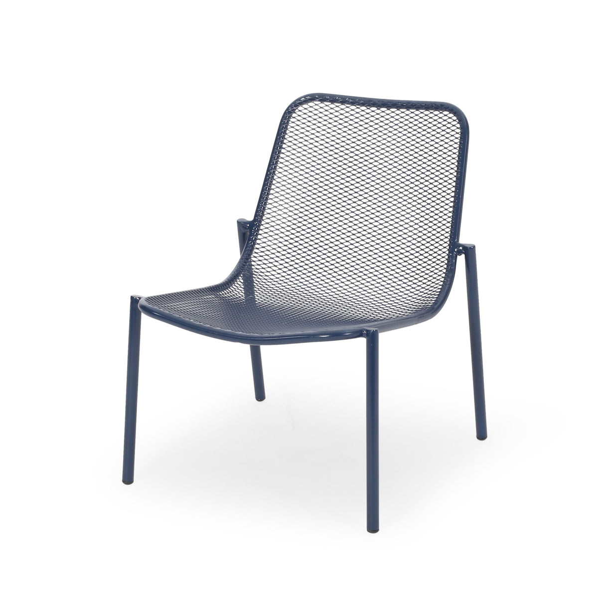 Kincaid - Stackable Iron Chairs Set - Matte Navy Blue
