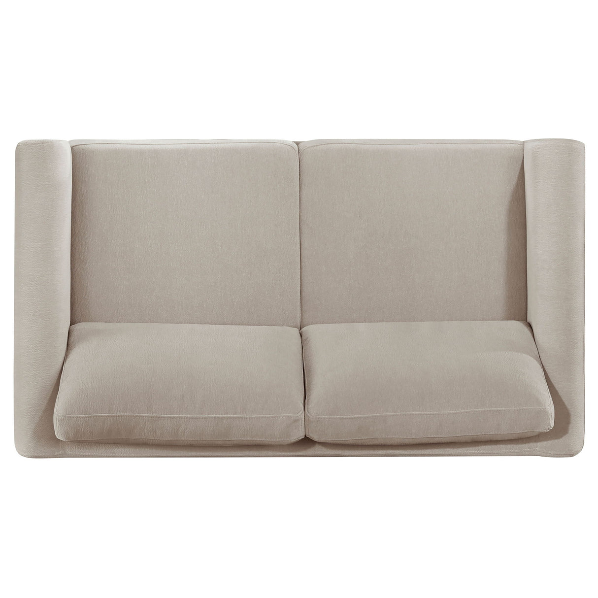Fisher - Upholstered Panel Arm Loveseat - Taupe