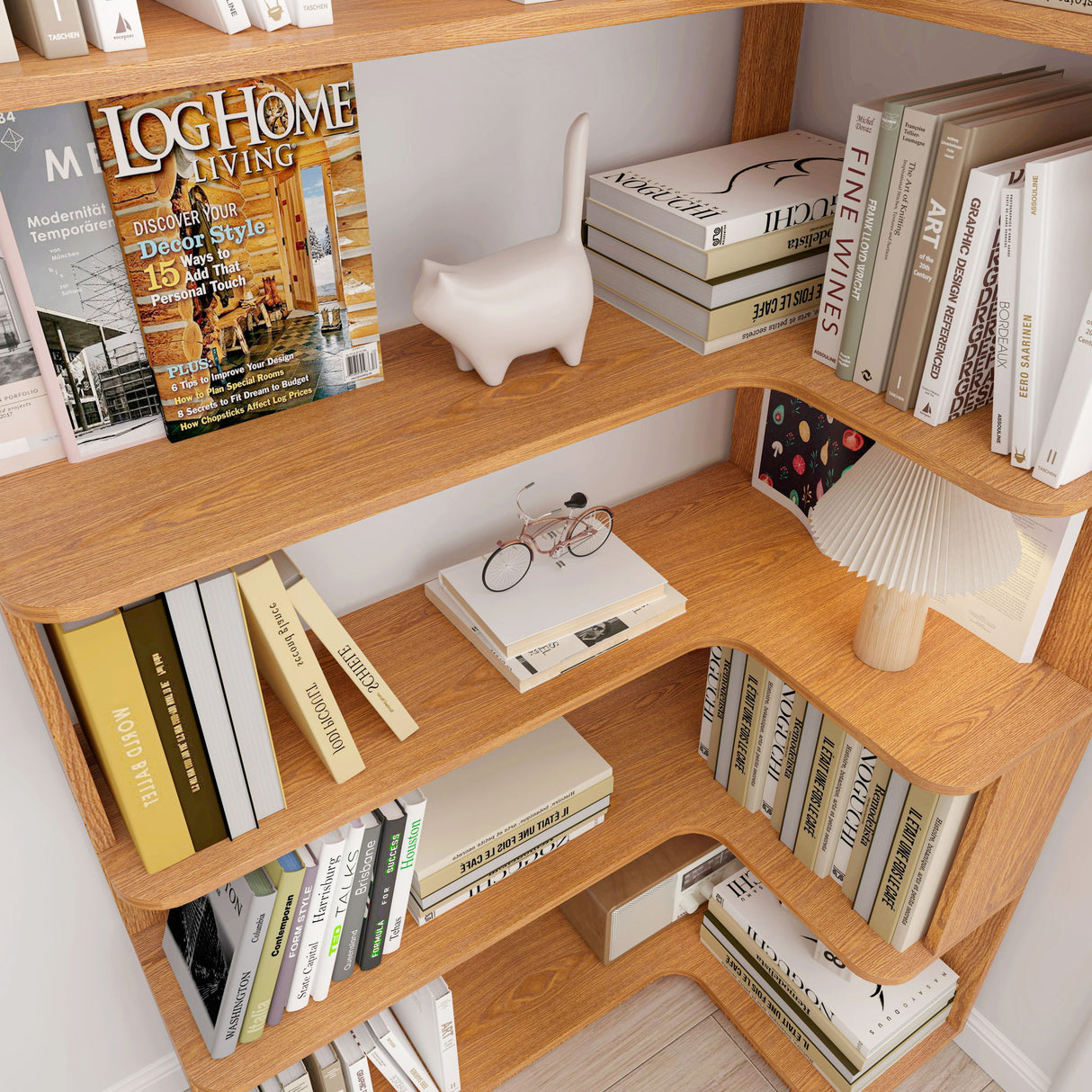 L-Shaped Design Corner Bookshelf