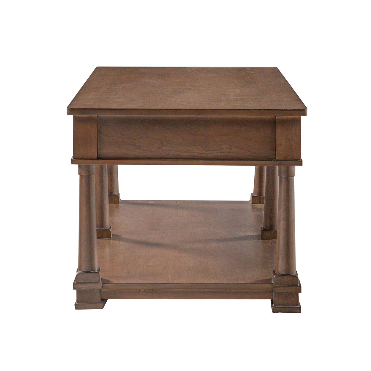 Coffee Table With 2 Storage Drawers & Lower Open Shelf