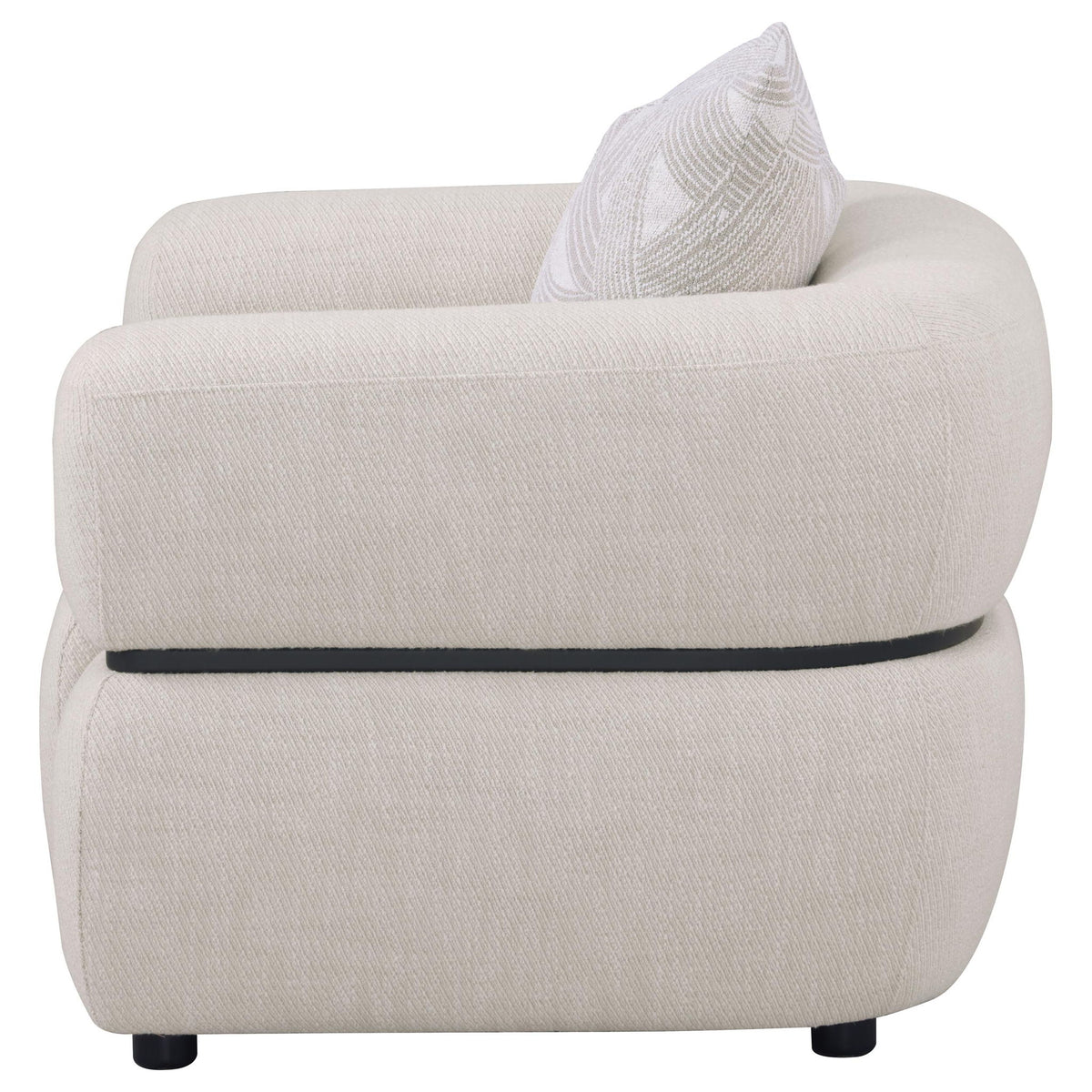 Ramsay - Round Arm Accent Chair - Beige