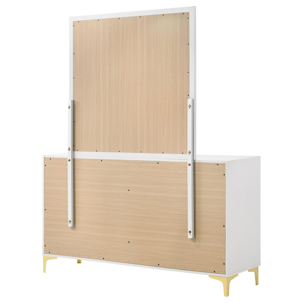 James - 6 Drawer Dresser With Mirror - White
