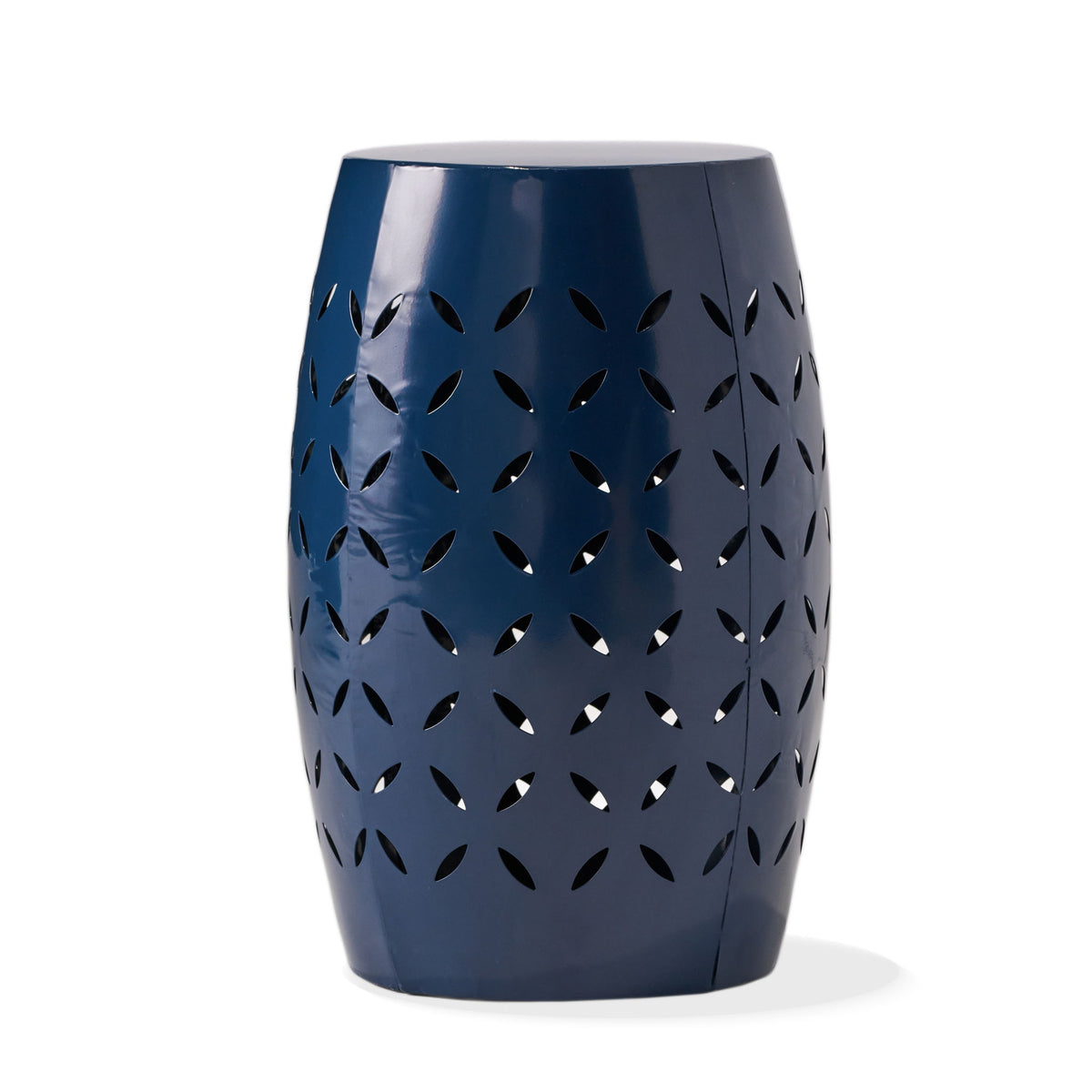 Outdoor Lace Cut Side Table - Navy Blue