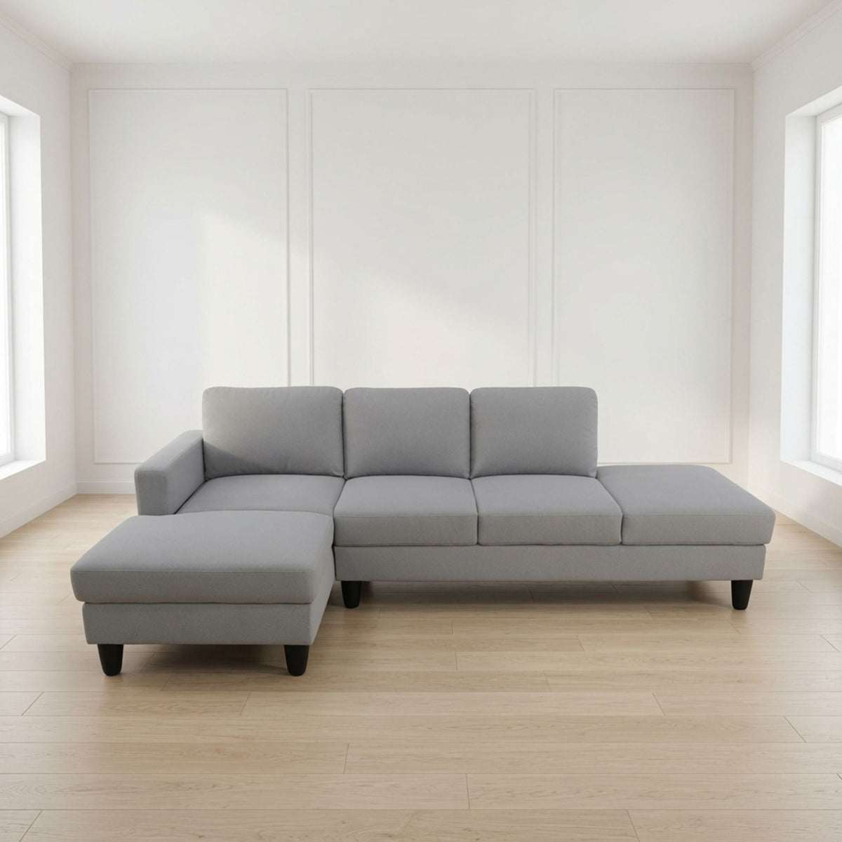L - Shaped Sectional Sofa With Chaise & Ottoman
