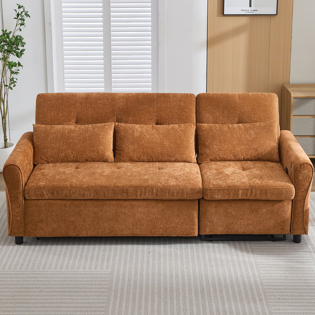3 Seater Sofa Bed And Reversible Recliner