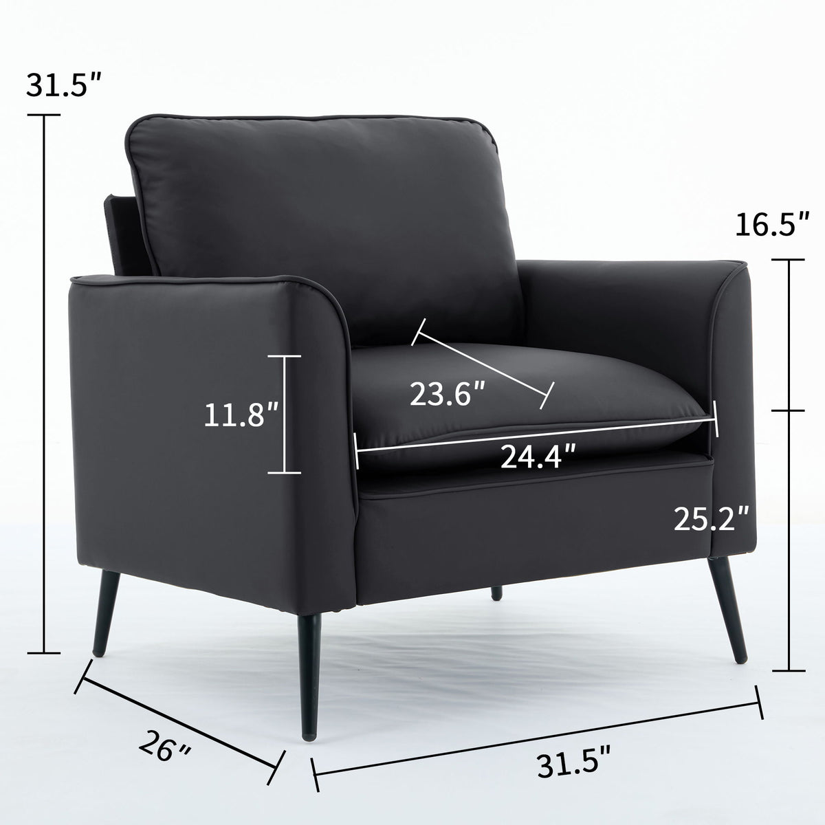 Nordic Retro Light Luxury Upholstered Sofa Chair