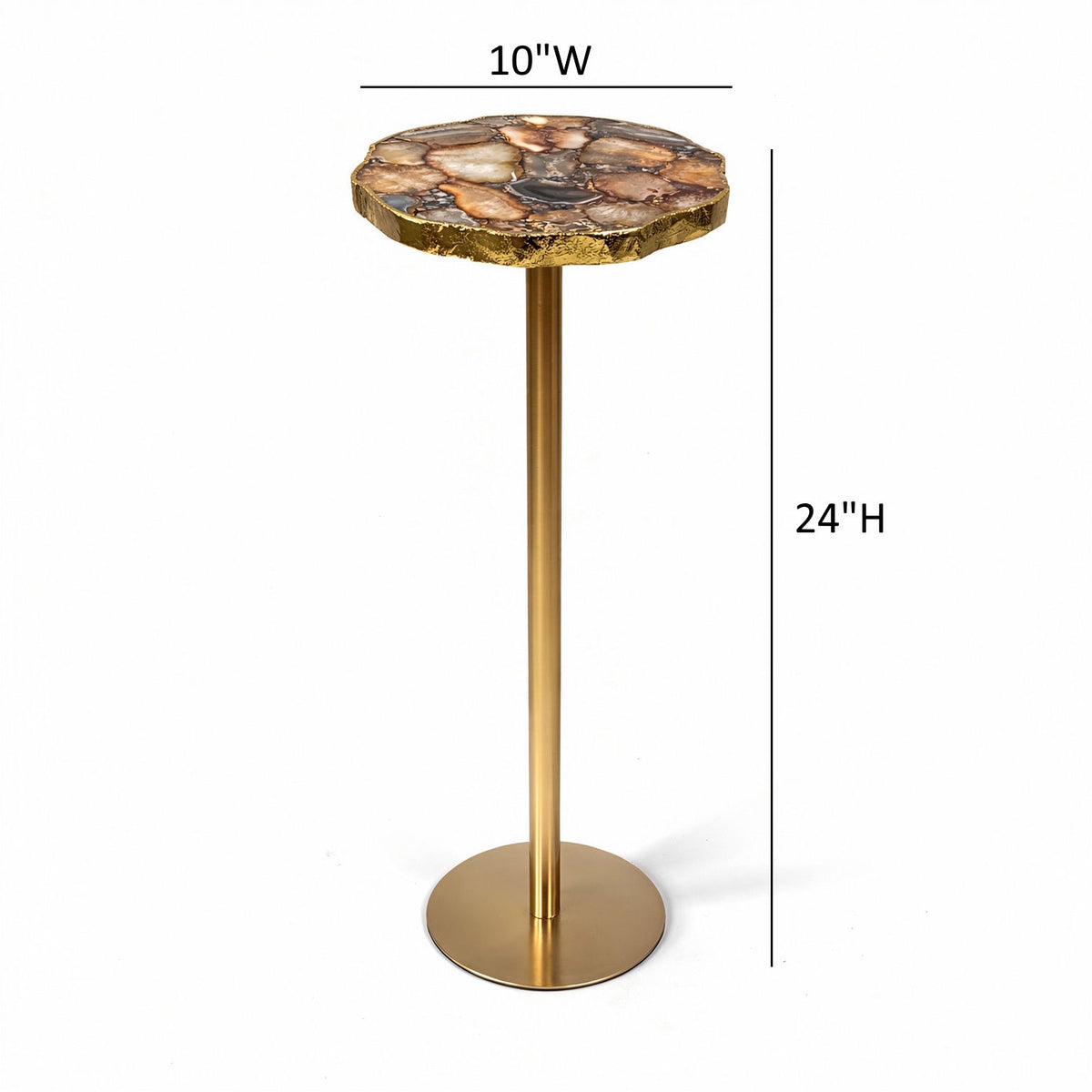 Champaign - Round Accent Table - Gold