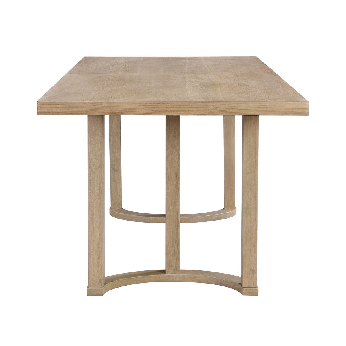 Contemporary 69 Inches Dining Table With U Shaped Trestle Base - Light Ash