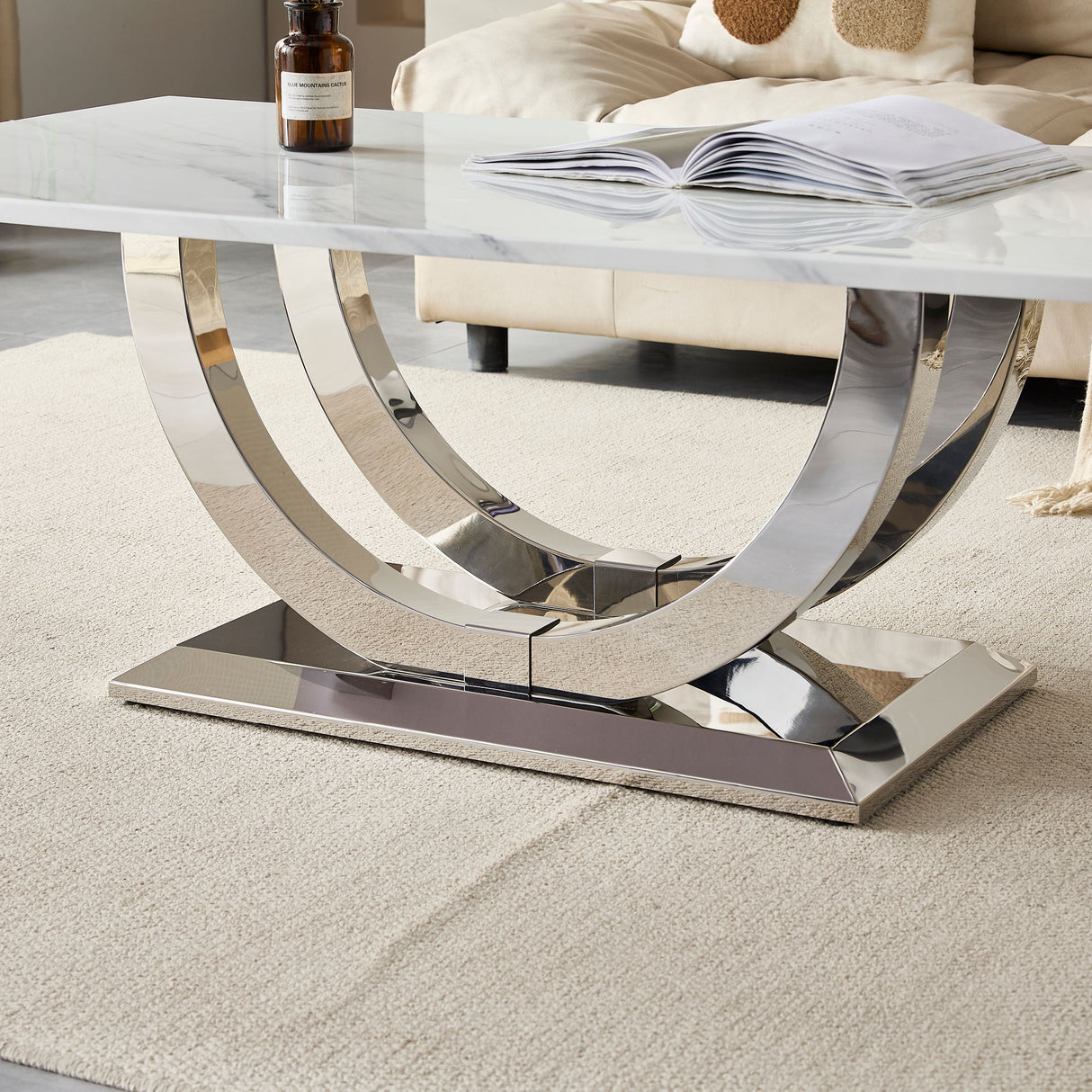 Rectangular Coffee Table With Base