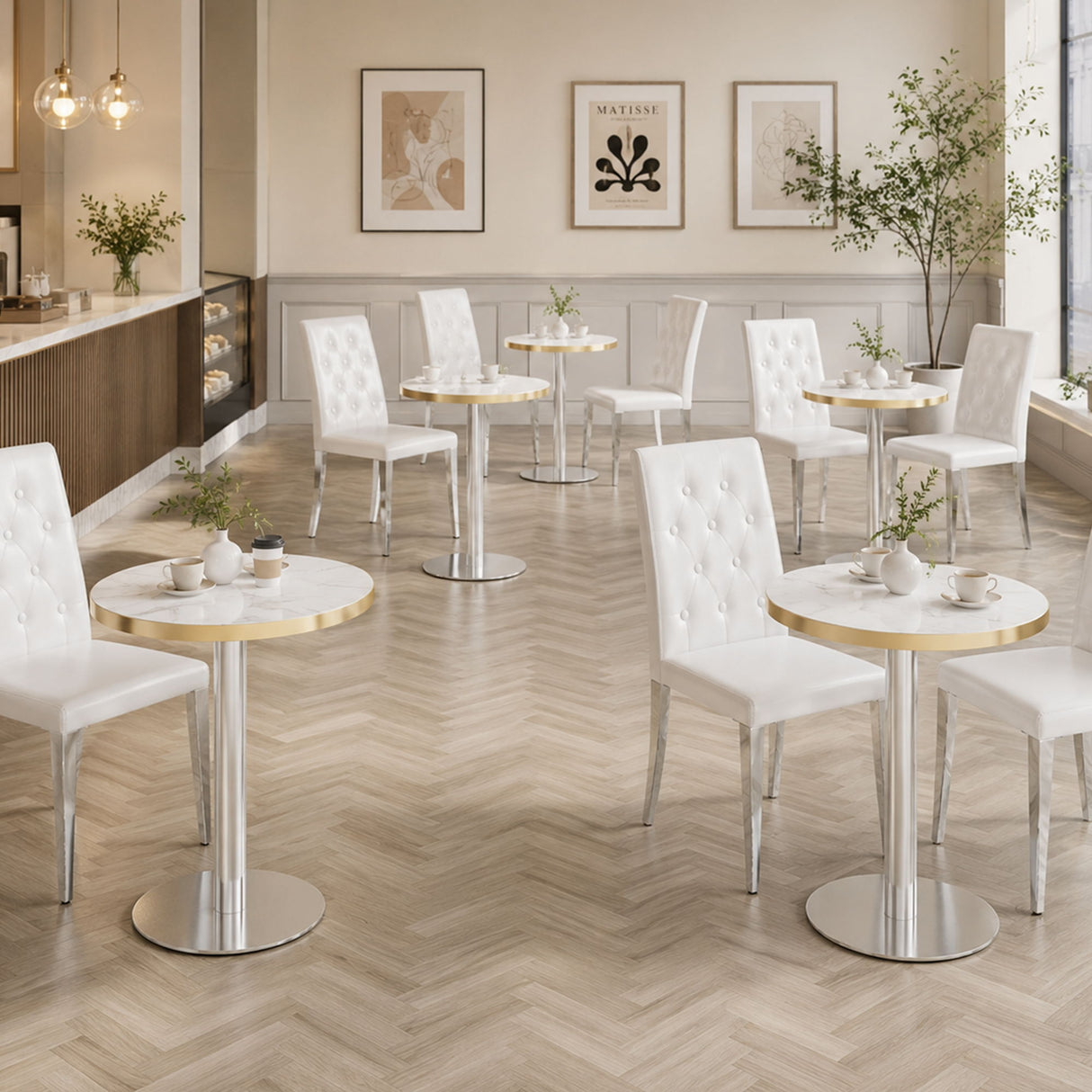 Elegant Modern Round Bistro Table