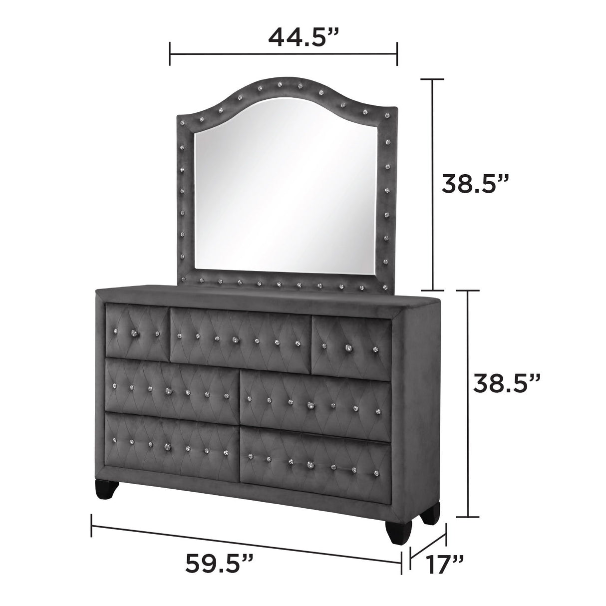Sophia - Tufted Upholstery Mirror