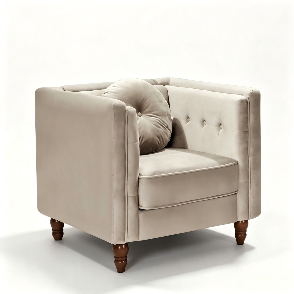 Chesterfield Accent Tufted Square Arm Side Chair