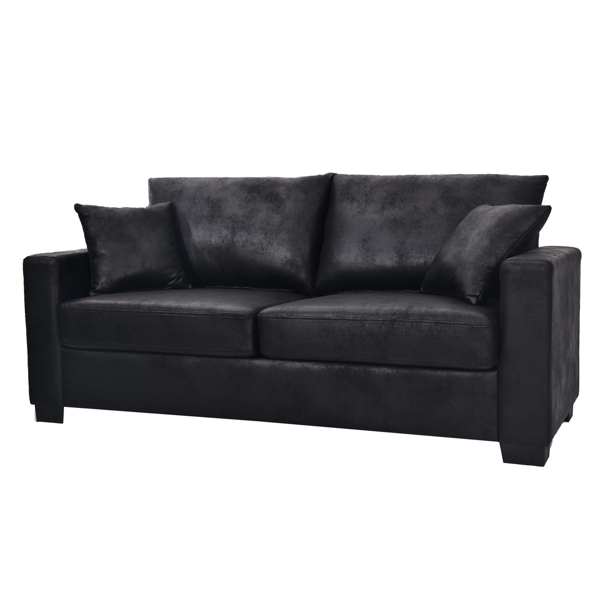 2 Seater Sofa, 2 Throw Pillows For Living Room