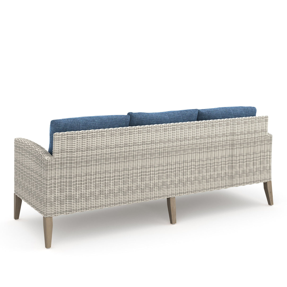 Carezza - 5 Piece Set (Sofa & 2 Club Chairs & 2 Stools) - Dark Blue