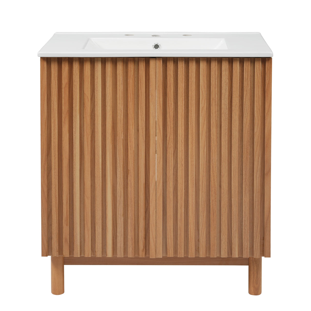 Traditional Bathroom Vanity With Ceramic Sink