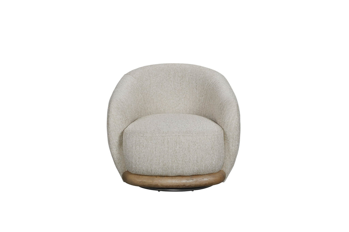 Pagosa - Swivel Wood Base Chair - Amazon Feather