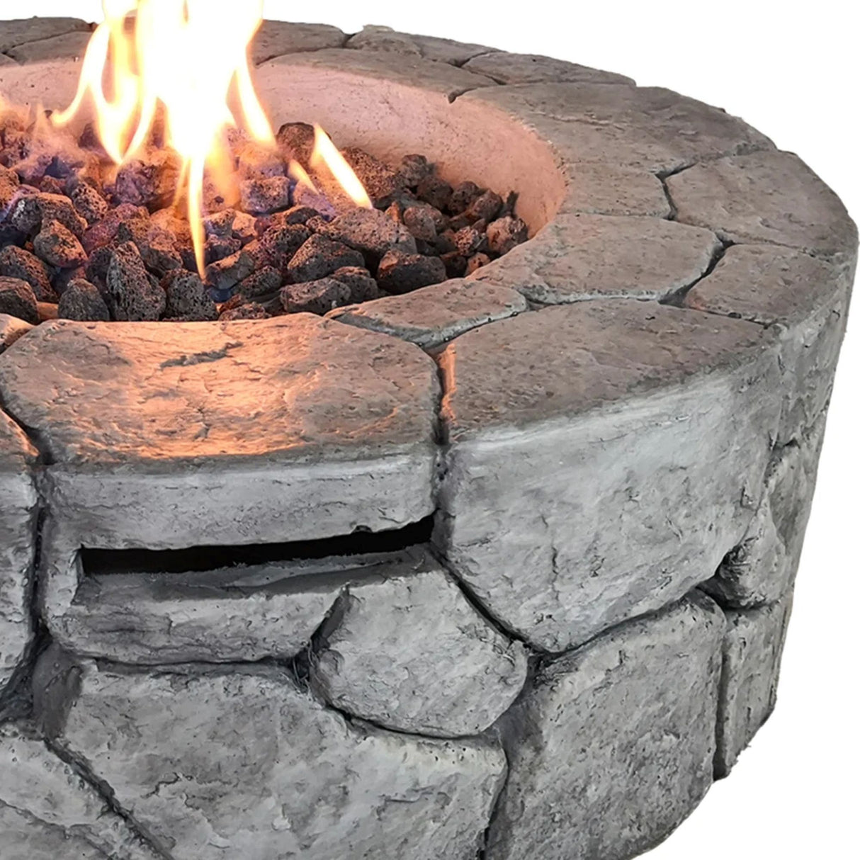 Outdoor Fire Pit Garden Heater Concrete Propane Gas Burning