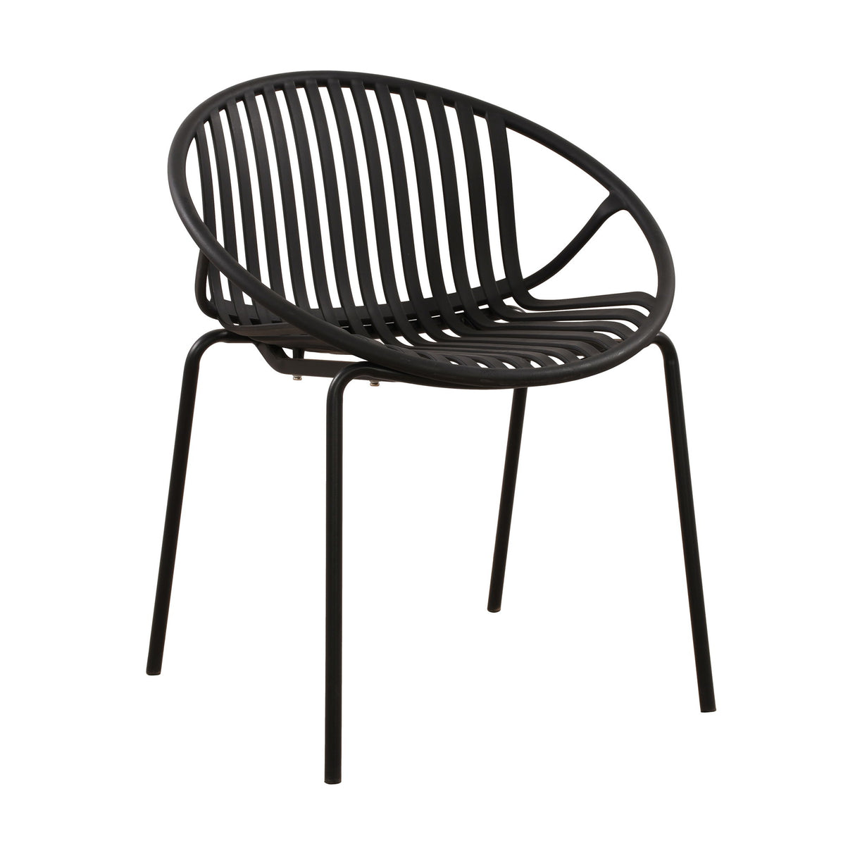 7 Piece Outdoor Modern Dining Set With Stackable Chairs