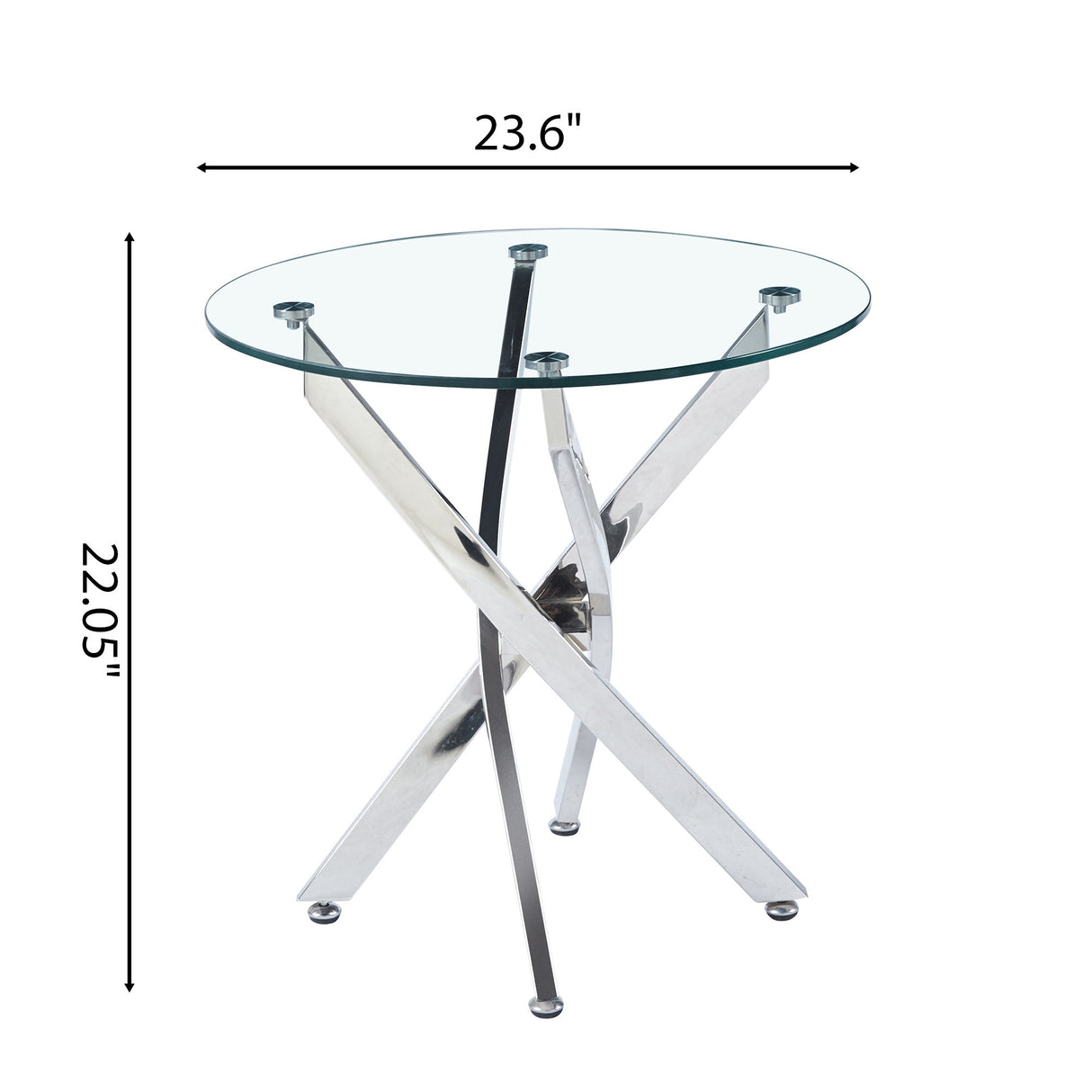 Round Table With Angular Slanted Legs