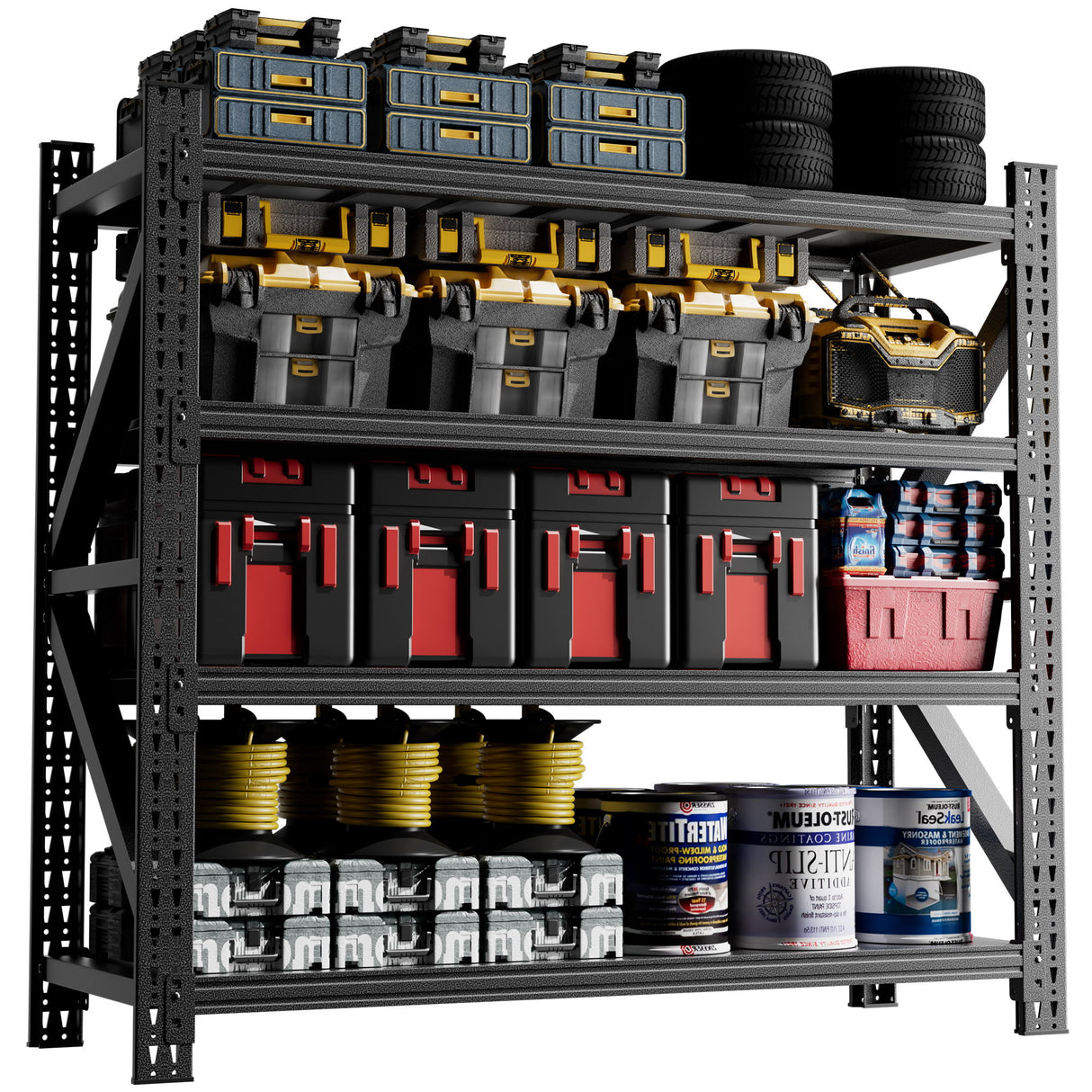 Heavy Duty 4 Shelf Garage Shelving Unit