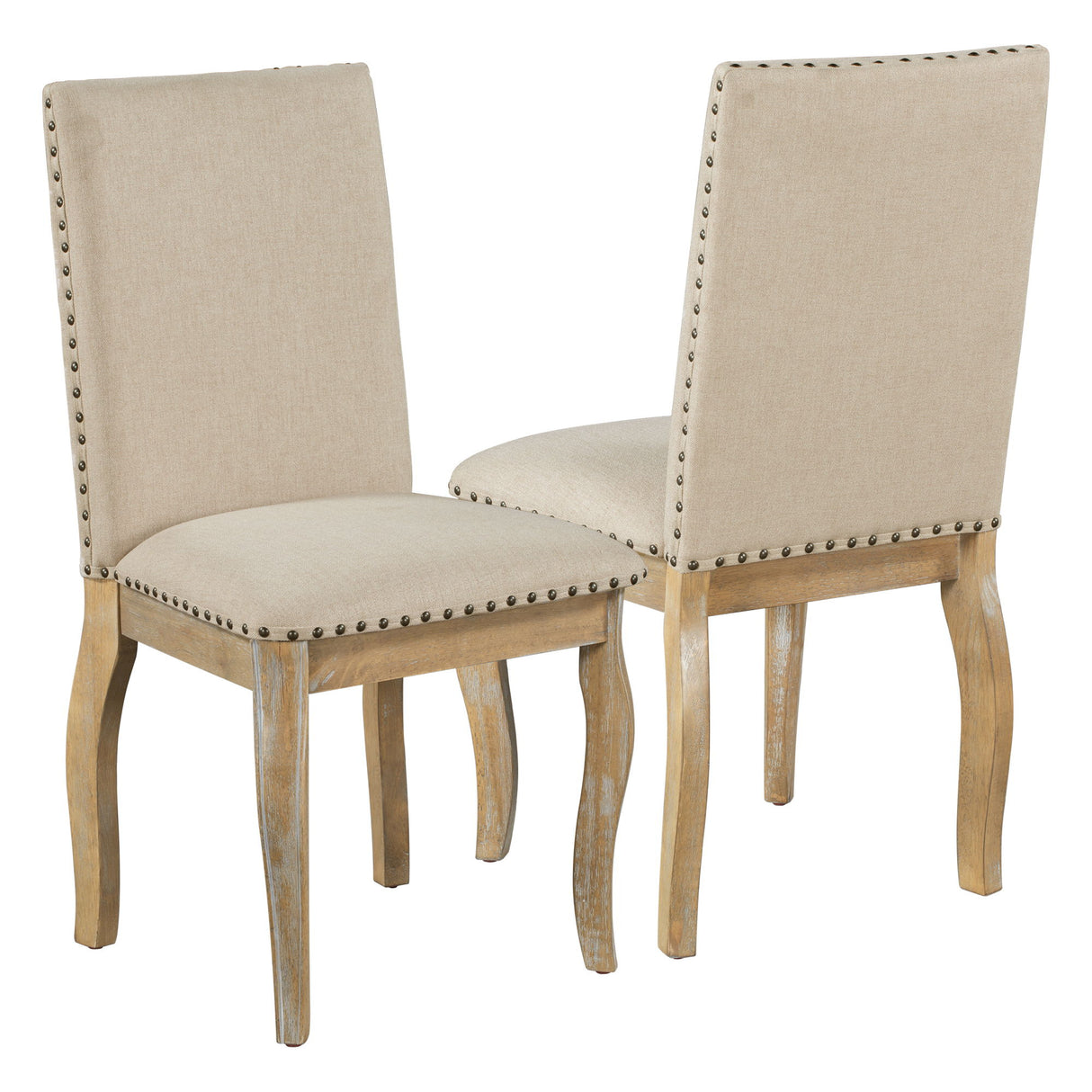 Upholstered Dining Chairs With Nailhead (Set of 2)