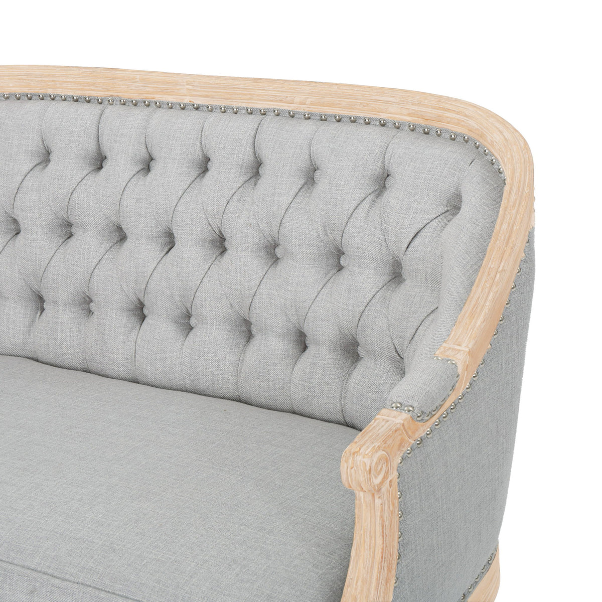 French Country Chesterfield Style Tufted Loveseat