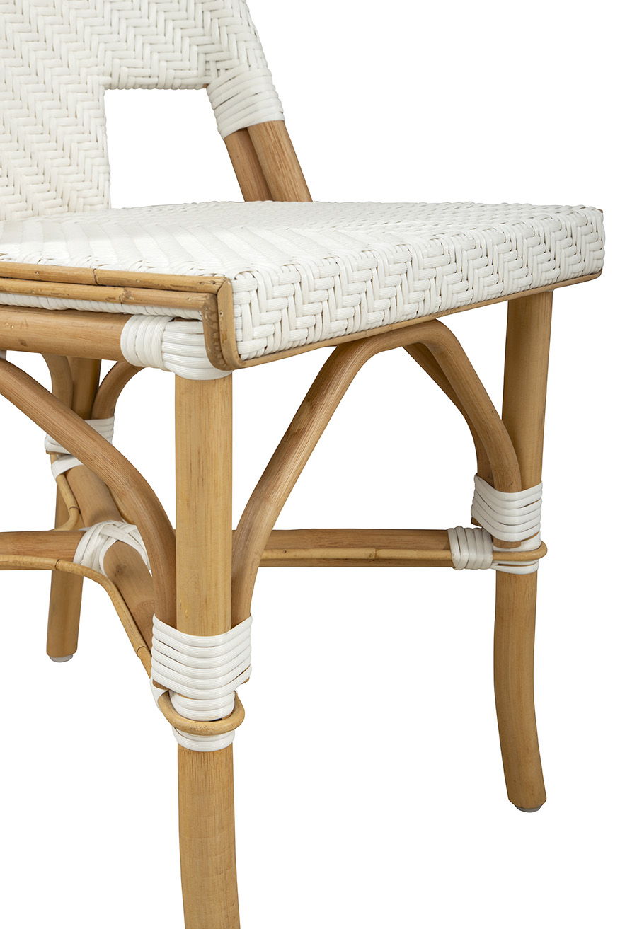 Jade - Side Chair (Set of 2) - White / Light Brown