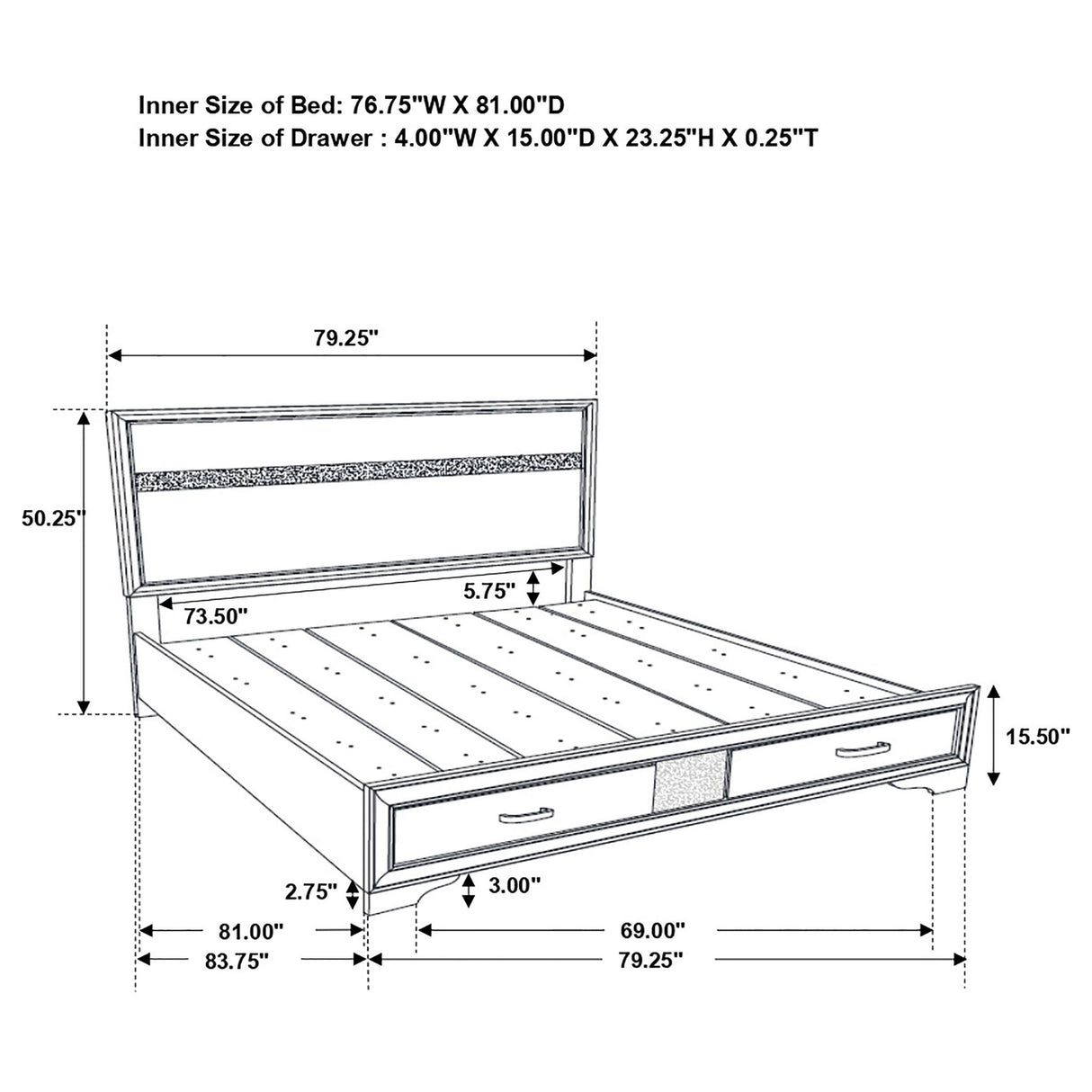 Corbin - Glittering Bedroom Set