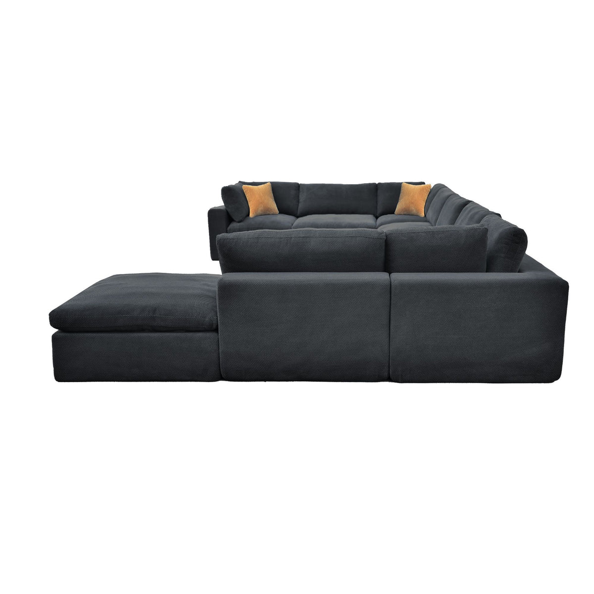 Custom Configuration Modular Sectional With Toss Pillows