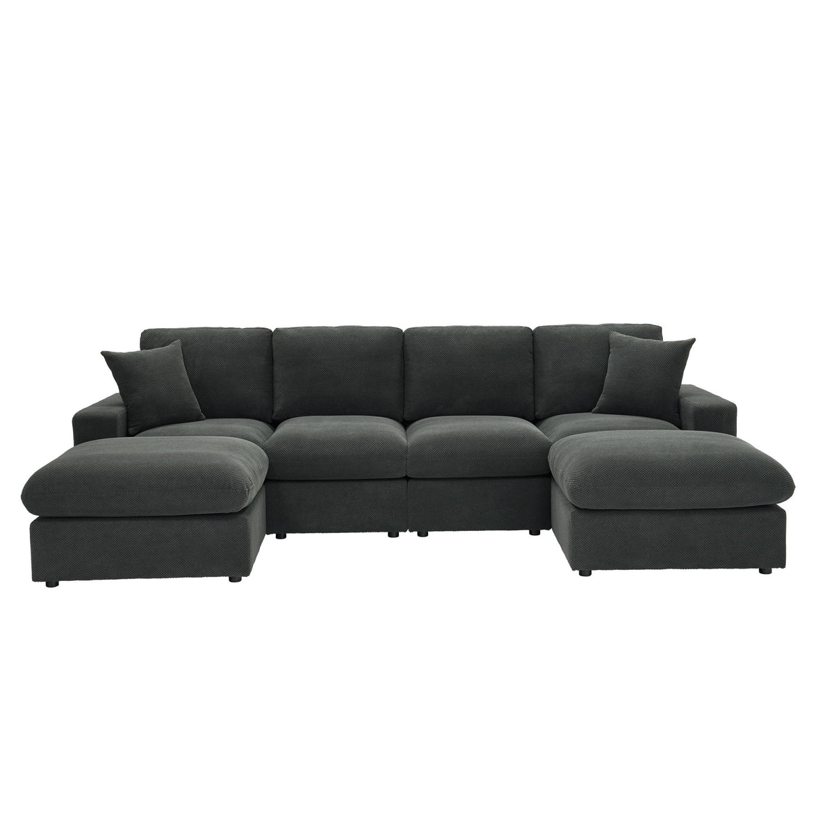 Sectional With 2 Ottomans
