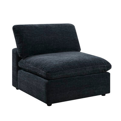 Cloud 9 Zaftag Ebony Fabric Modular Armless Chair