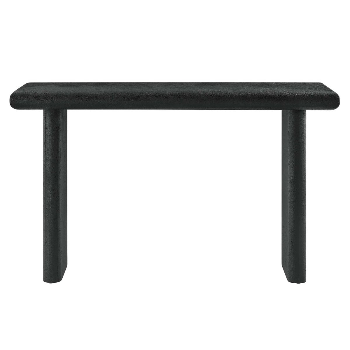 Concrete Textured Console Table with Wood Base – 52 Inch - Ottomans available at Alpine Outlets in Denver