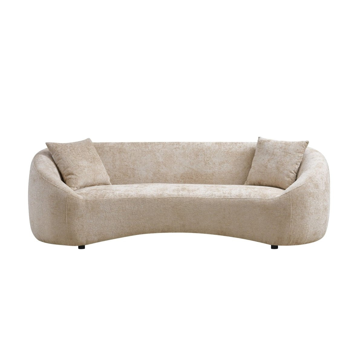 Curved 3 Seater Sofa, Long Living Room Couch - Stationary Sofas available at Alpine Outlets in Denver