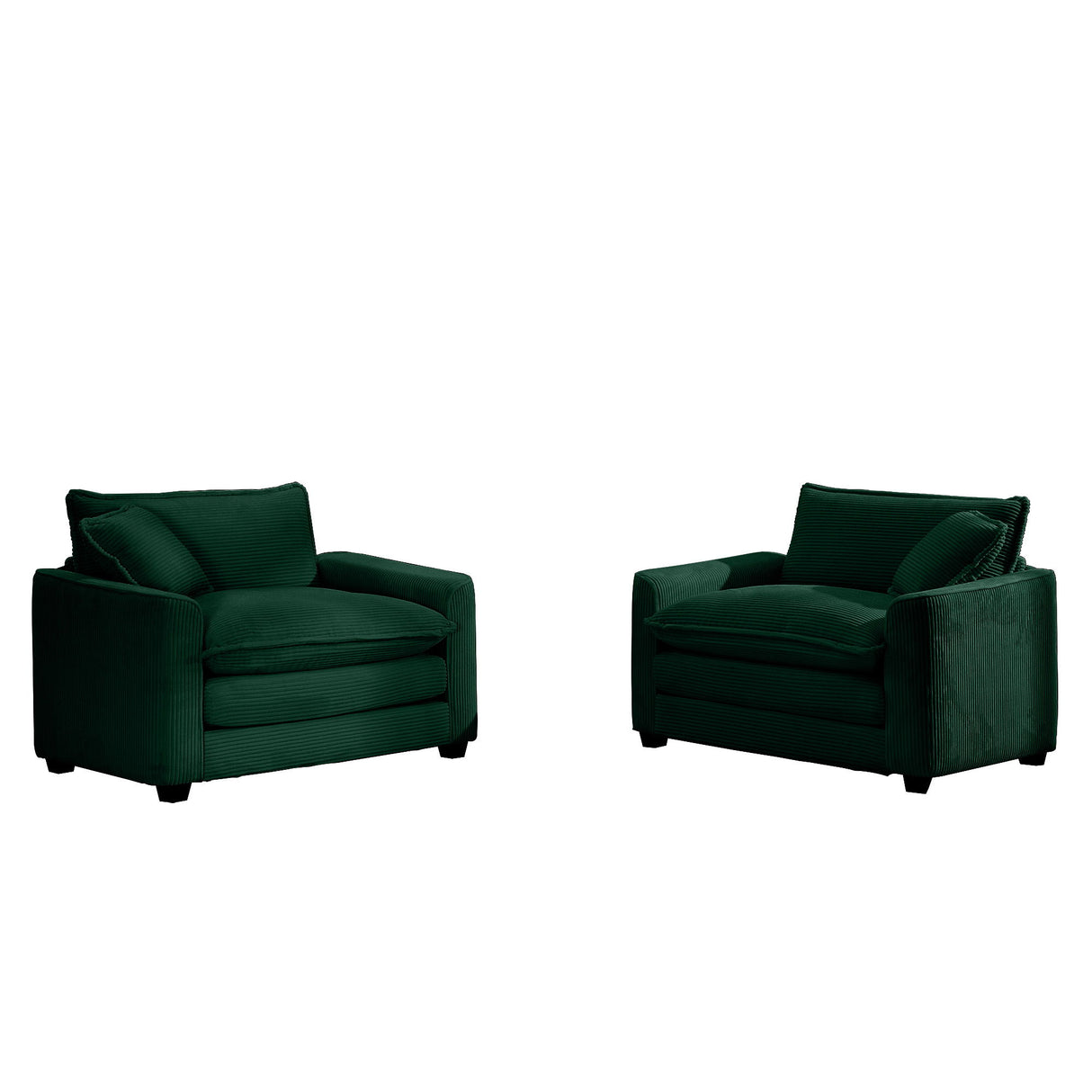 Modern Classic Fabric Single Chair Deep Seat Sofa With Pillow