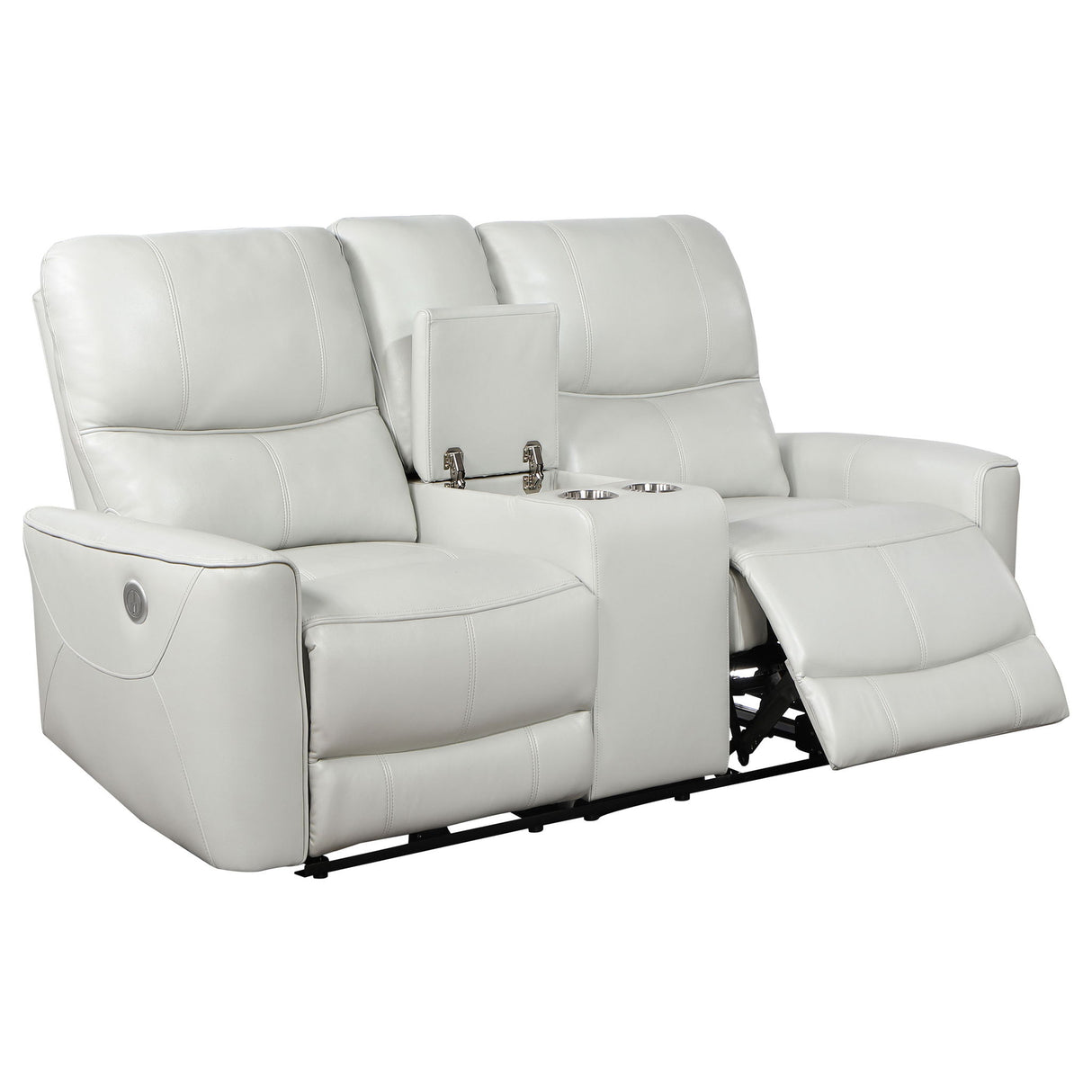 Amberly - 3 Piece Power Reclining Sofa Set - Light Gray