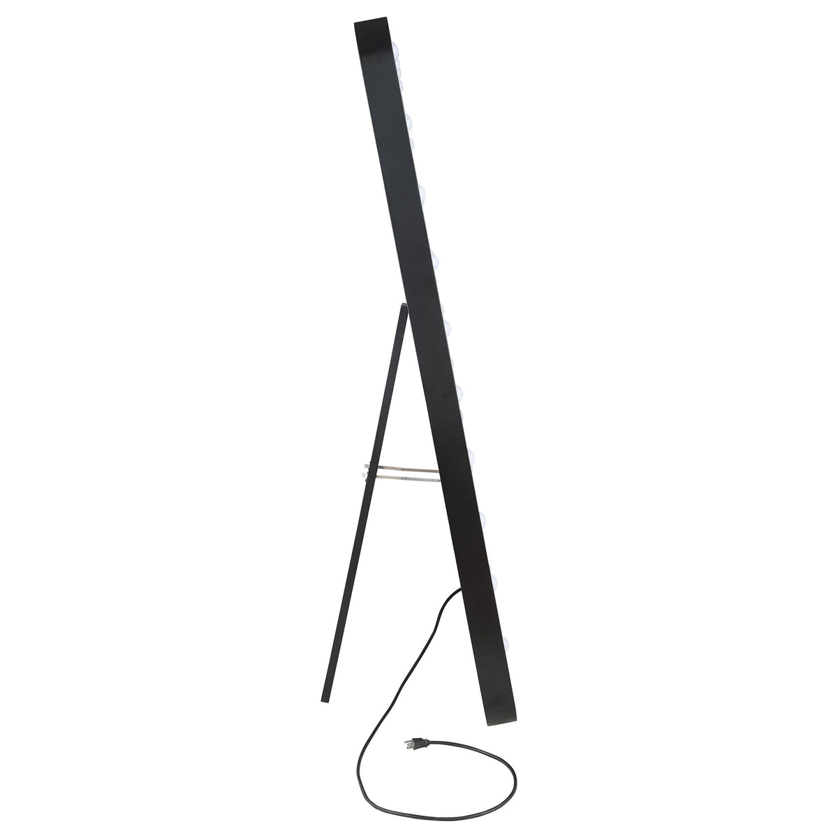Villancourt - LED Standing Mirror With Speakers - Black