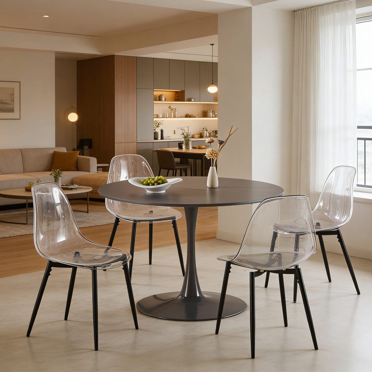 Round Tulip Table, Pedestal Design