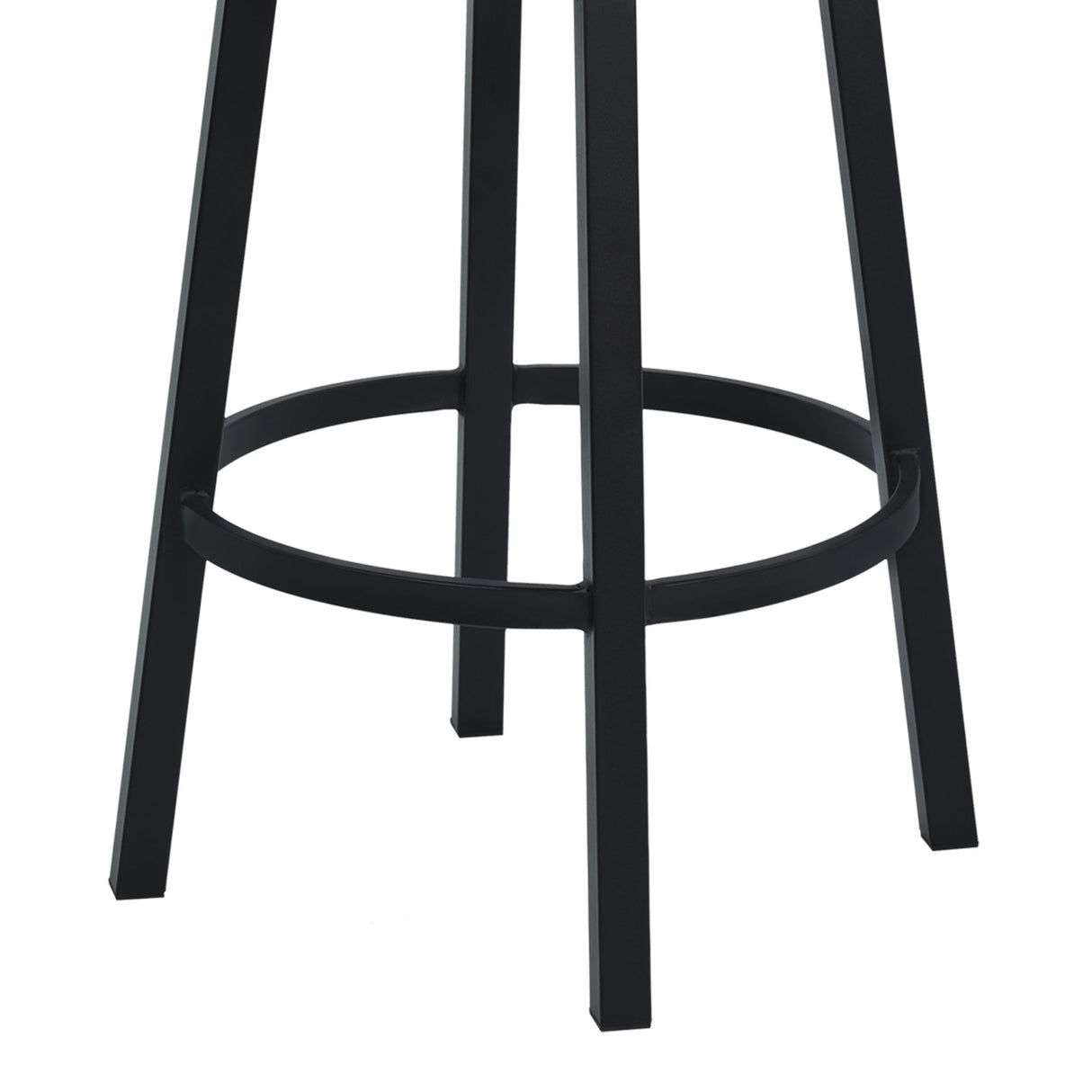 Madrid - 30" Bar Height Metal Swivel Barstool - Ford Black Pu And Black Finish