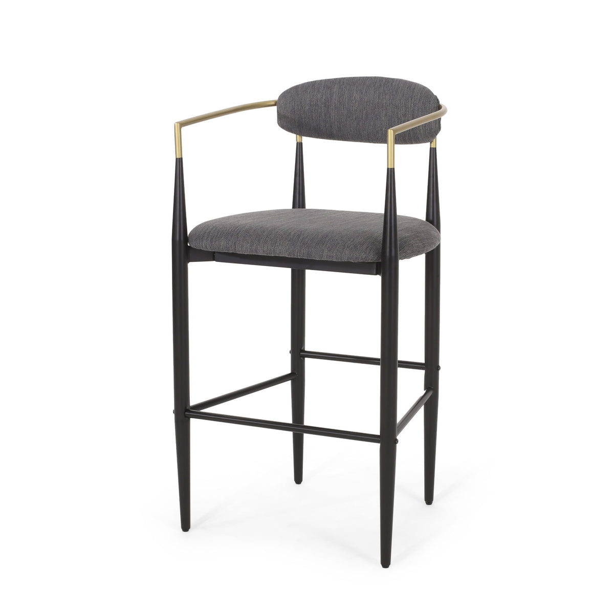Upholstered Bar Stools With Backs For Kitchen Island (Set of 2)