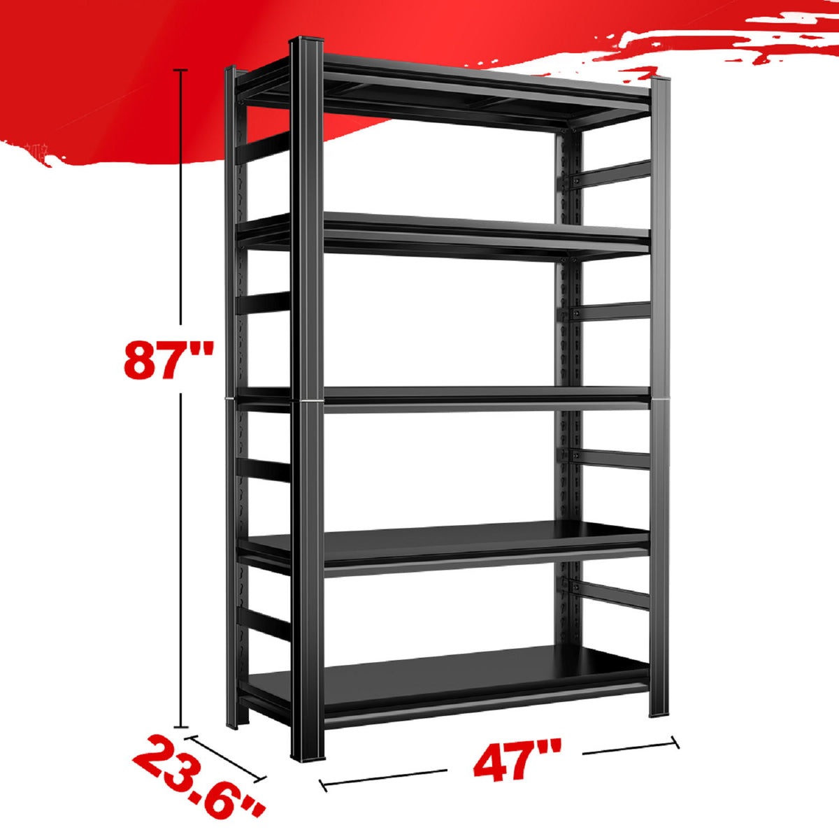 5 Tier Heavy Duty Shelving Unit Adjustable Shelving
